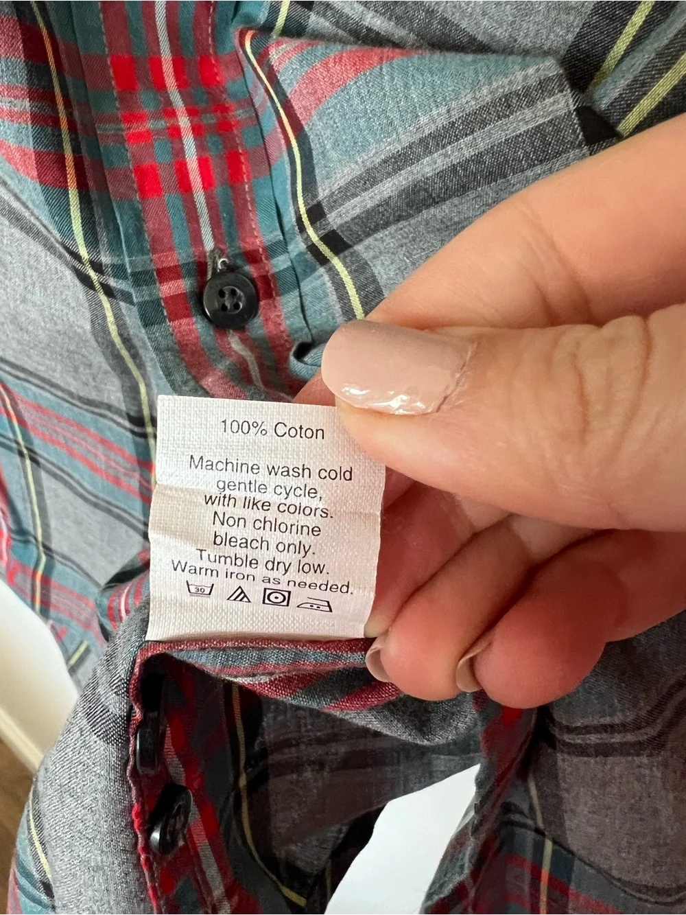 Classic J. Crew men’s Gray & Red Plaid Button-Down Shirt - size XS